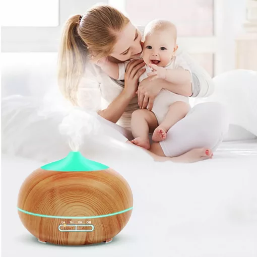 Ultrahangos Aroma Diffúzor – Hagyma Alakú, Fahatású Fenyő Színű