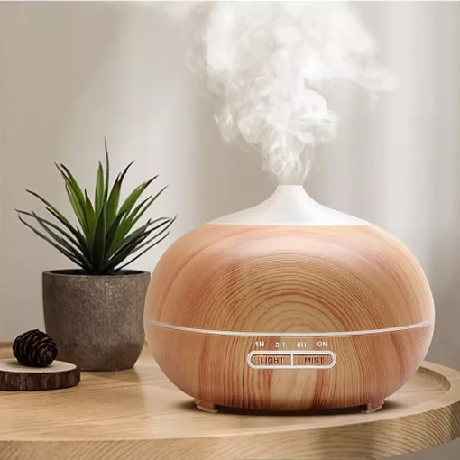 Ultrahangos Aroma Diffúzor – Hagyma Alakú, Fahatású Fenyő Színű