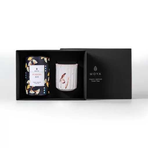 Moya Sato Organikus Szálas Tea Szett - Kukicha 60 g