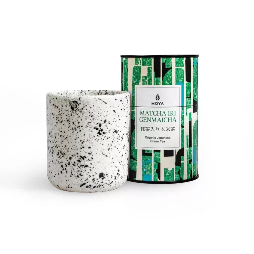 Moya Shimo Organikus Szálas Tea Szett - Matcha Iri Genmaicha 60 g